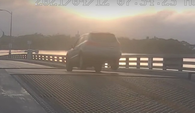S.U.V. Driver Jumps a Rising Drawbridge in Florida