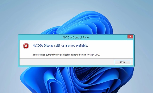NVIDIA Display Settings are Not Available